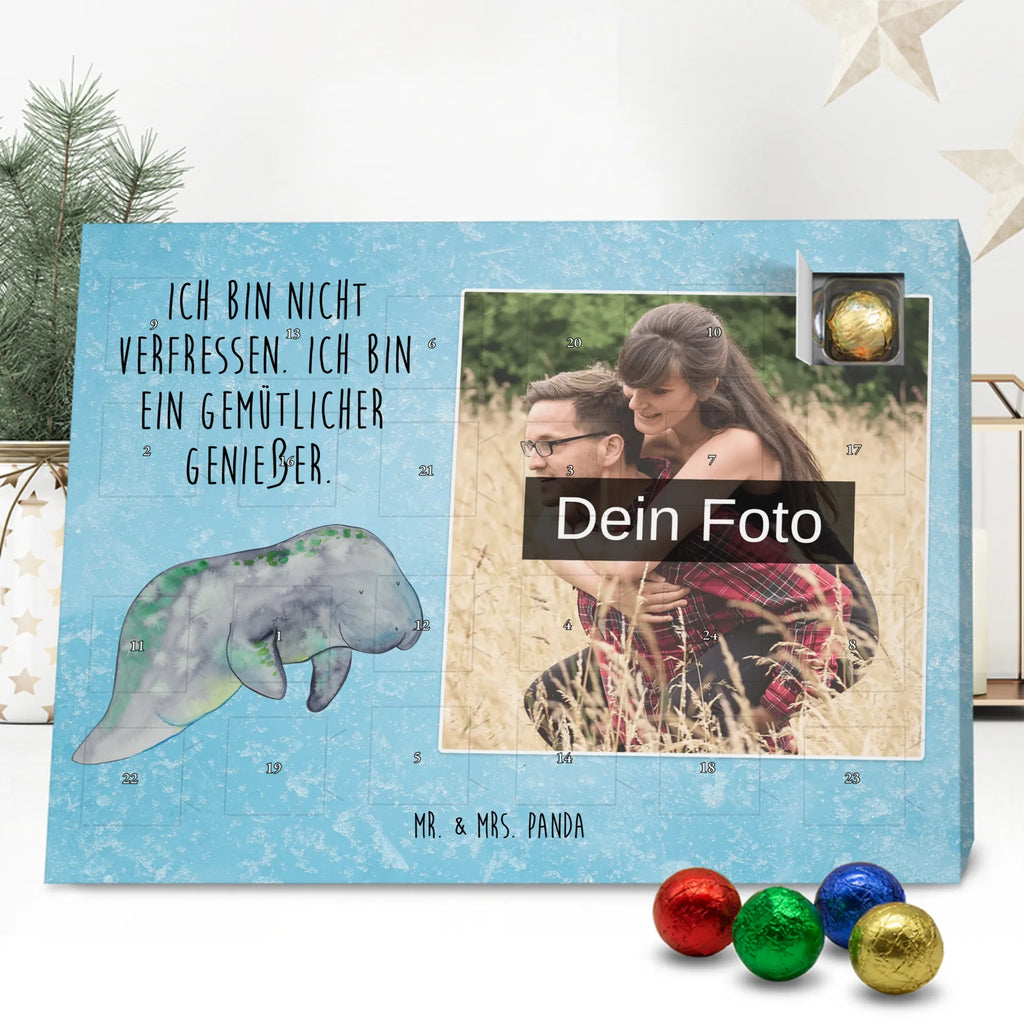 Personalisierter Schoko Foto Adventskalender Seekuh Chillen Personalisierter Schoko Foto Adventskalender, Meerestiere, Urlaub, Meer, Seekühe, Seekuh, Abnehmen, Diät, Zucker, Süßigkeiten, Diätwahn, Essen