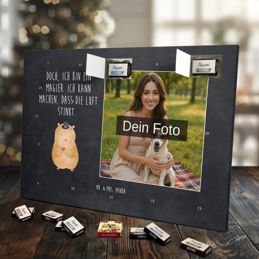 Personalisierter Schoko Foto Adventskalender Hamster Hut Personalisierter Schoko Foto Adventskalender, Gute Laune, Lustige Sprüche, Tiere, Tiermotive, Zwerghamster, Hut, Hamster, Zylinder, Magier, Zauberer