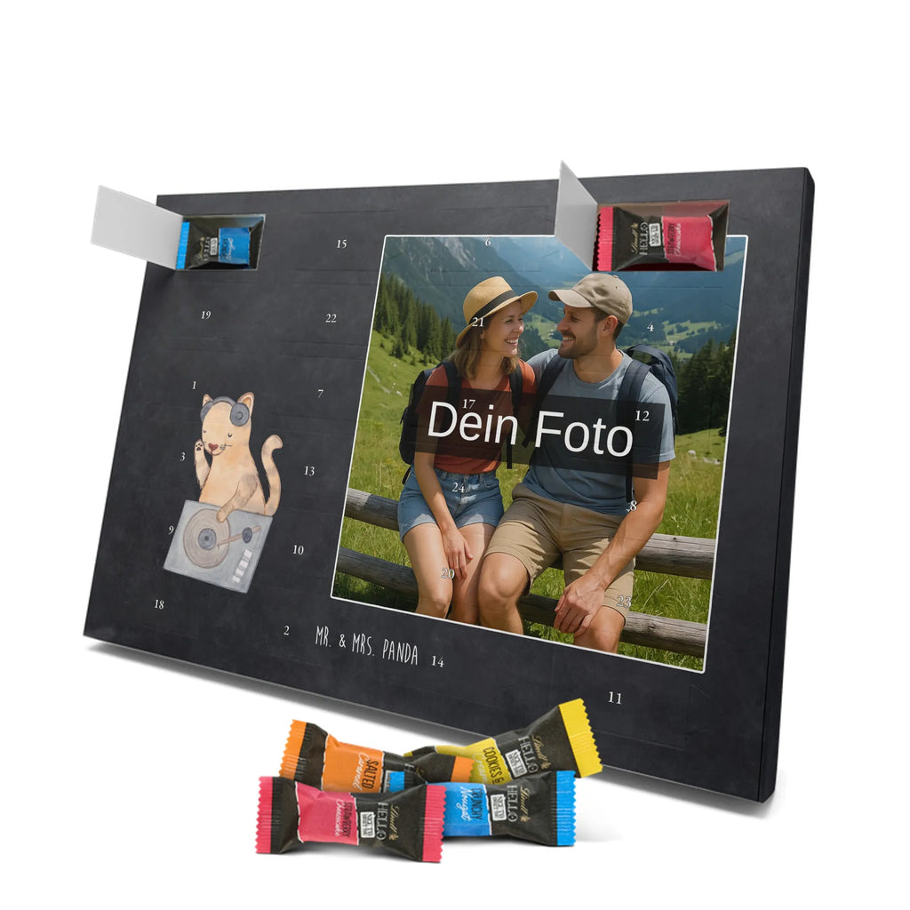 Personalisierter Schoko Foto Adventskalender Katze DJ Personalisierter Schoko Foto Adventskalender, Musikliebhaber, Geschenke Musiker, Instrumente, Tanzen, DJ, Club, Feiern, Katze, Disko