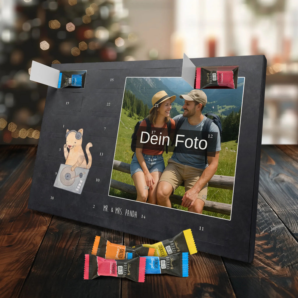 Personalisierter Schoko Foto Adventskalender Katze DJ Personalisierter Schoko Foto Adventskalender, Musikliebhaber, Geschenke Musiker, Instrumente, Tanzen, DJ, Club, Feiern, Katze, Disko