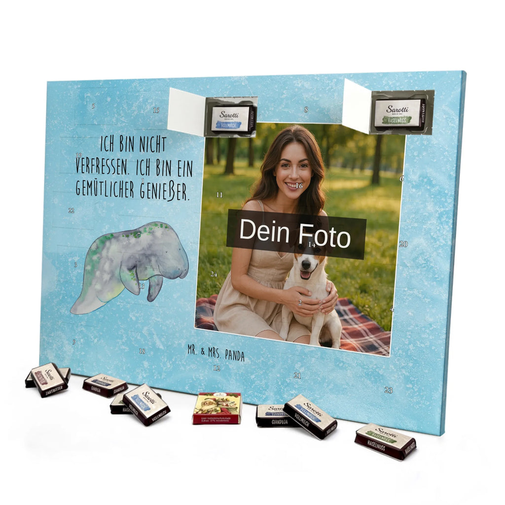 Personalisierter Schoko Foto Adventskalender Seekuh Chillen Personalisierter Schoko Foto Adventskalender, Meerestiere, Urlaub, Meer, Seekühe, Seekuh, Abnehmen, Diät, Zucker, Süßigkeiten, Diätwahn, Essen