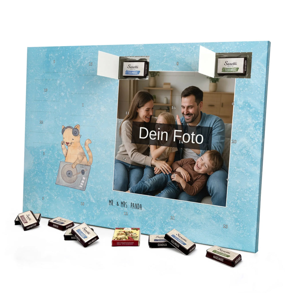 Personalisierter Schoko Foto Adventskalender Katze DJ Personalisierter Schoko Foto Adventskalender, Musikliebhaber, Geschenke Musiker, Instrumente, Tanzen, DJ, Club, Feiern, Katze, Disko