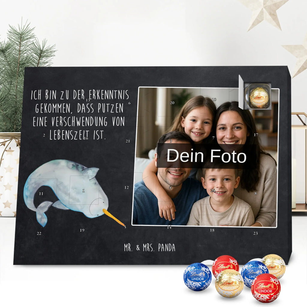  Narwal Personalisierter Schoko Foto Adventskalender, Meerestiere, Urlaub, Meer, Narwal, Aufräumen, Putzen, Junggesellin, Wal, Kinderzimmer, Hausfrau