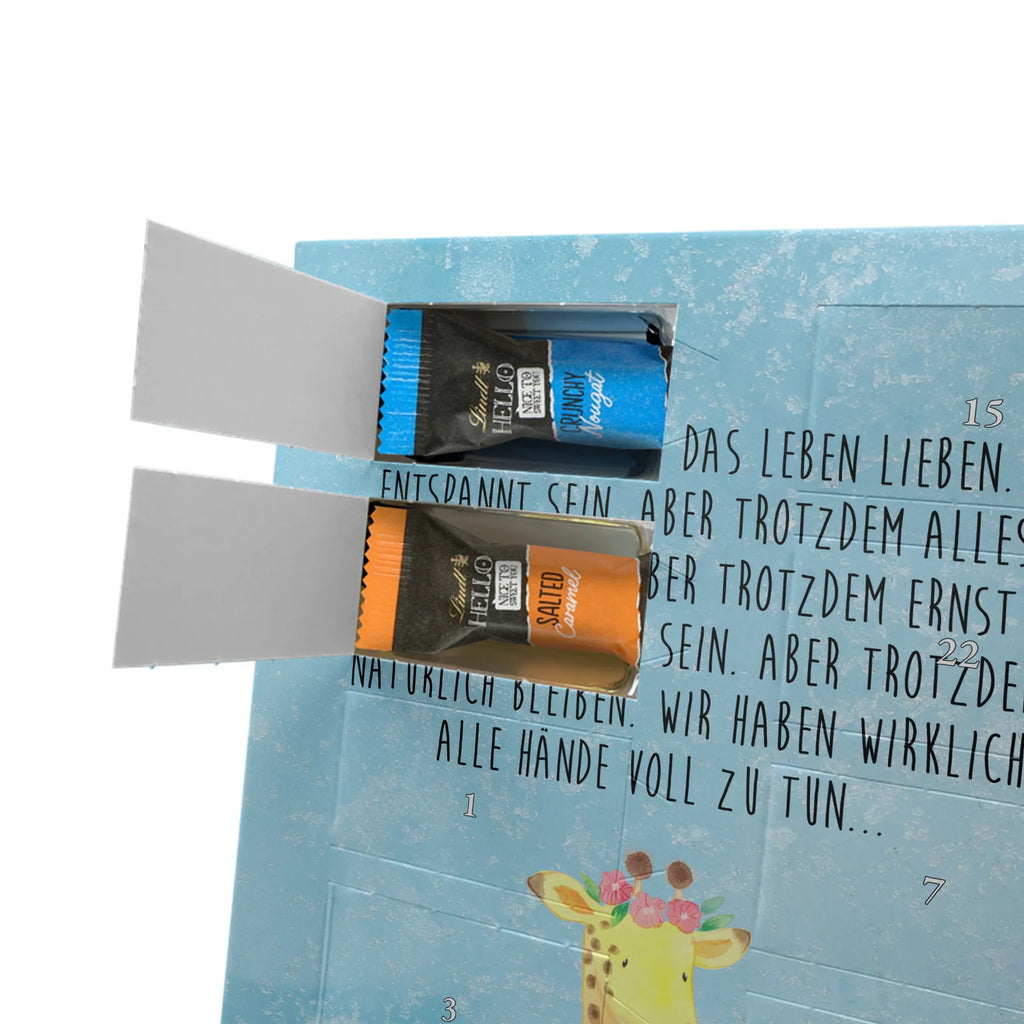 Personalisierter Schoko Foto Adventskalender Giraffe Blumenkranz Personalisierter Schoko Foto Adventskalender, Afrika, Wildtiere, Giraffe, Blumenkranz, Abenteurer, Selbstliebe, Freundin