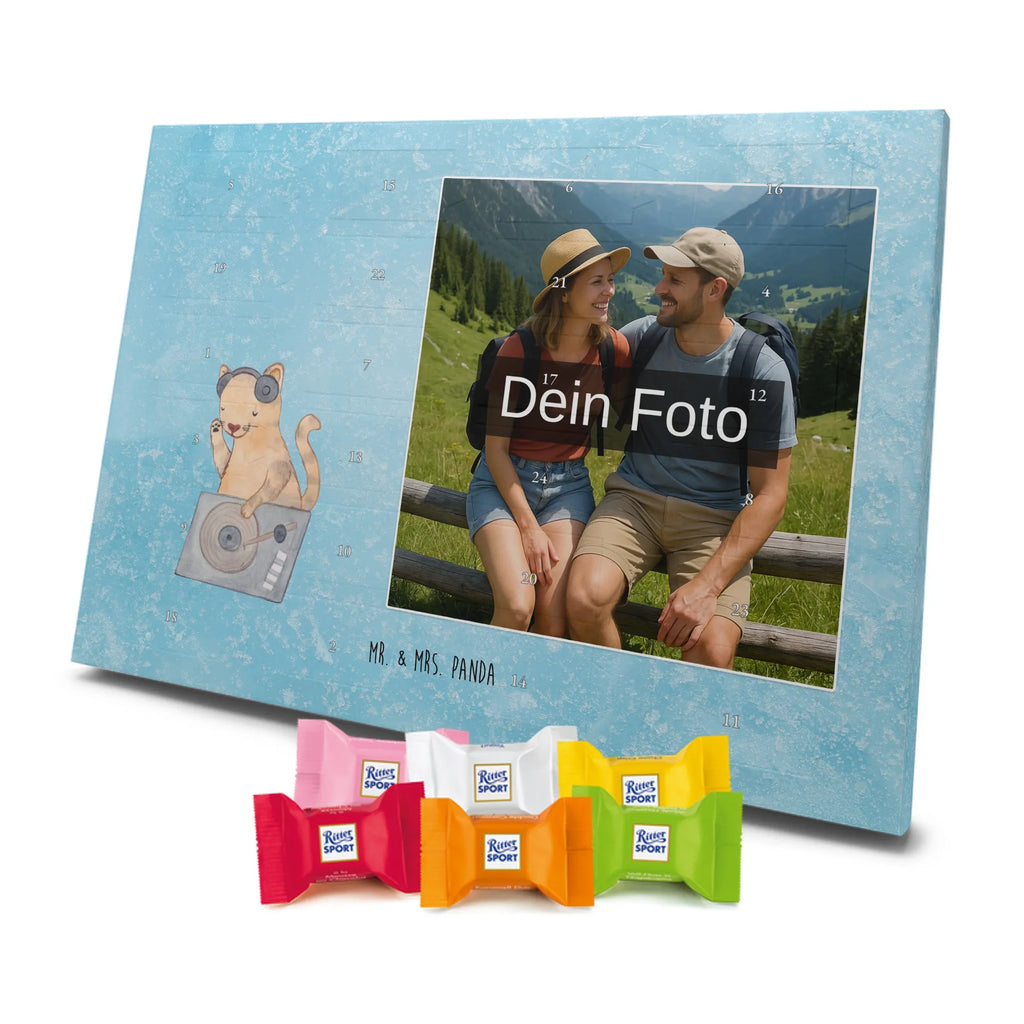 Personalisierter Schoko Foto Adventskalender Katze DJ Personalisierter Schoko Foto Adventskalender, Musikliebhaber, Geschenke Musiker, Instrumente, Tanzen, DJ, Club, Feiern, Katze, Disko