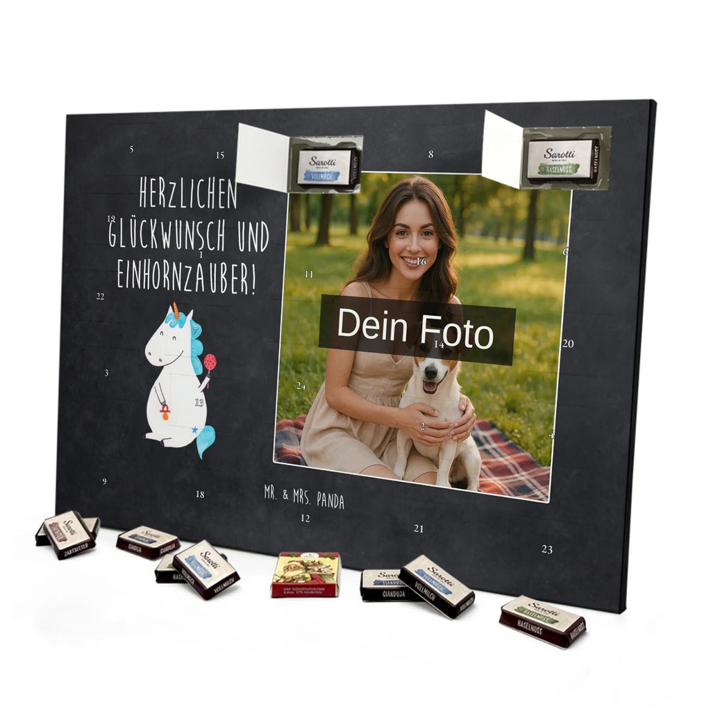 Personalisierter Schoko Foto Adventskalender Einhorn Baby Personalisierter Schoko Foto Adventskalender, Unicorn, Einhorn, Einhörner, Einhorn Deko, Babyglück, Schnuller, Erstes Kind, Mutter, Party, Geburt, Geburtstag, Eltern, Kind, Nachwuchs, Baby