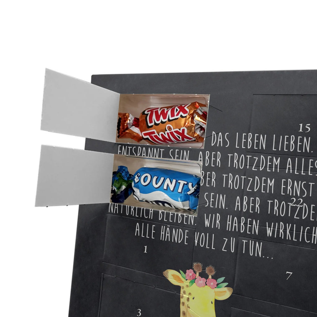 Personalisierter Schoko Foto Adventskalender Giraffe Blumenkranz Personalisierter Schoko Foto Adventskalender, Afrika, Wildtiere, Giraffe, Blumenkranz, Abenteurer, Selbstliebe, Freundin