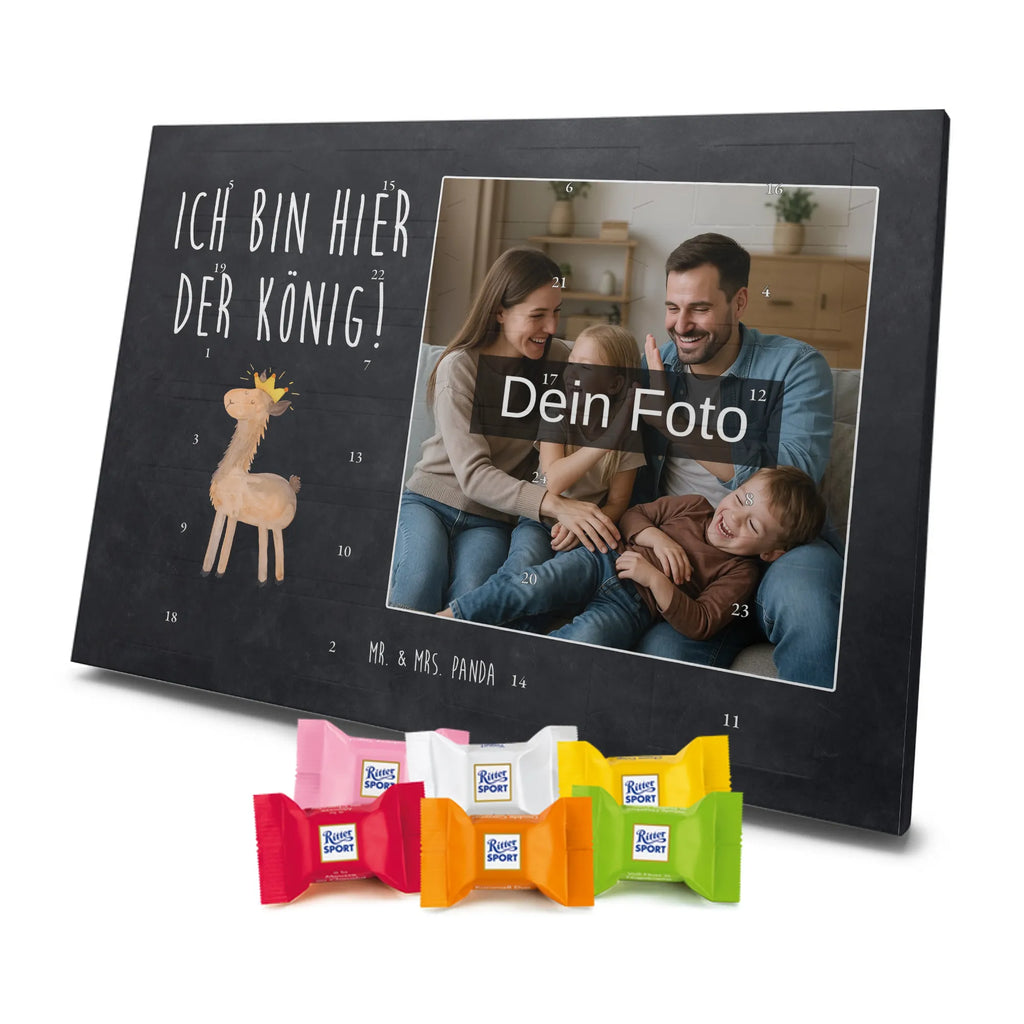  lama Król Personalisierter Schoko Foto Adventskalender, Alpaka, Lama, Mama, Freundin, Abi, Abitur, Kollegin, Büro Kollege, Papa, Lamas, König, Königin, Vorgesetzter, Chef