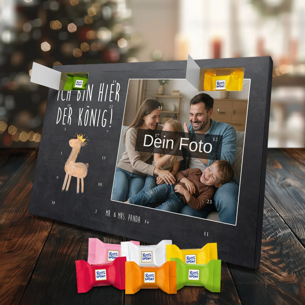  lama Król Personalisierter Schoko Foto Adventskalender, Alpaka, Lama, Mama, Freundin, Abi, Abitur, Kollegin, Büro Kollege, Papa, Lamas, König, Königin, Vorgesetzter, Chef