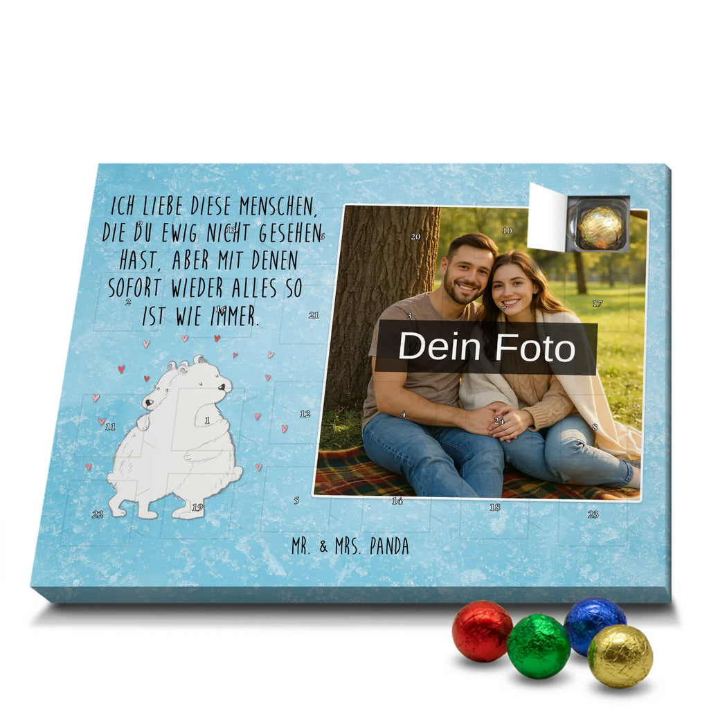 Personalisierter Schoko Foto Adventskalender Eisbär Umarmen Personalisierter Schoko Foto Adventskalender, Gute Laune, Lustige Sprüche, Tiere, Tiermotive