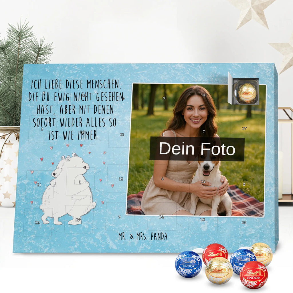 Personalisierter Schoko Foto Adventskalender Eisbär Umarmen Personalisierter Schoko Foto Adventskalender, Gute Laune, Lustige Sprüche, Tiere, Tiermotive