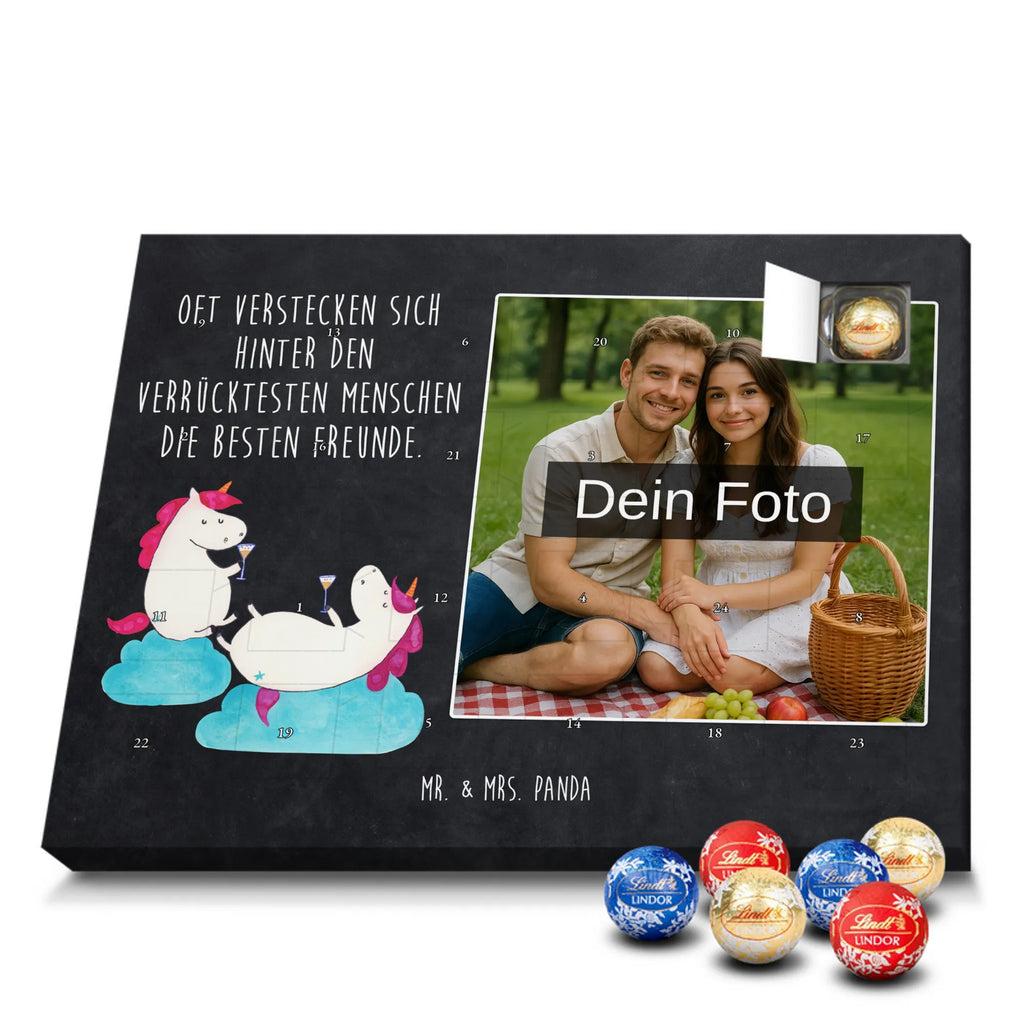 Personalisierter Schoko Foto Adventskalender Einhorn Sekt Personalisierter Schoko Foto Adventskalender, Unicorn, Einhorn, Einhörner, Einhorn Deko, BFF, Freundin, Party, Mädelsabend, Freundinnen, Anstoßen, Spaß, Korken, Beste, Sekt