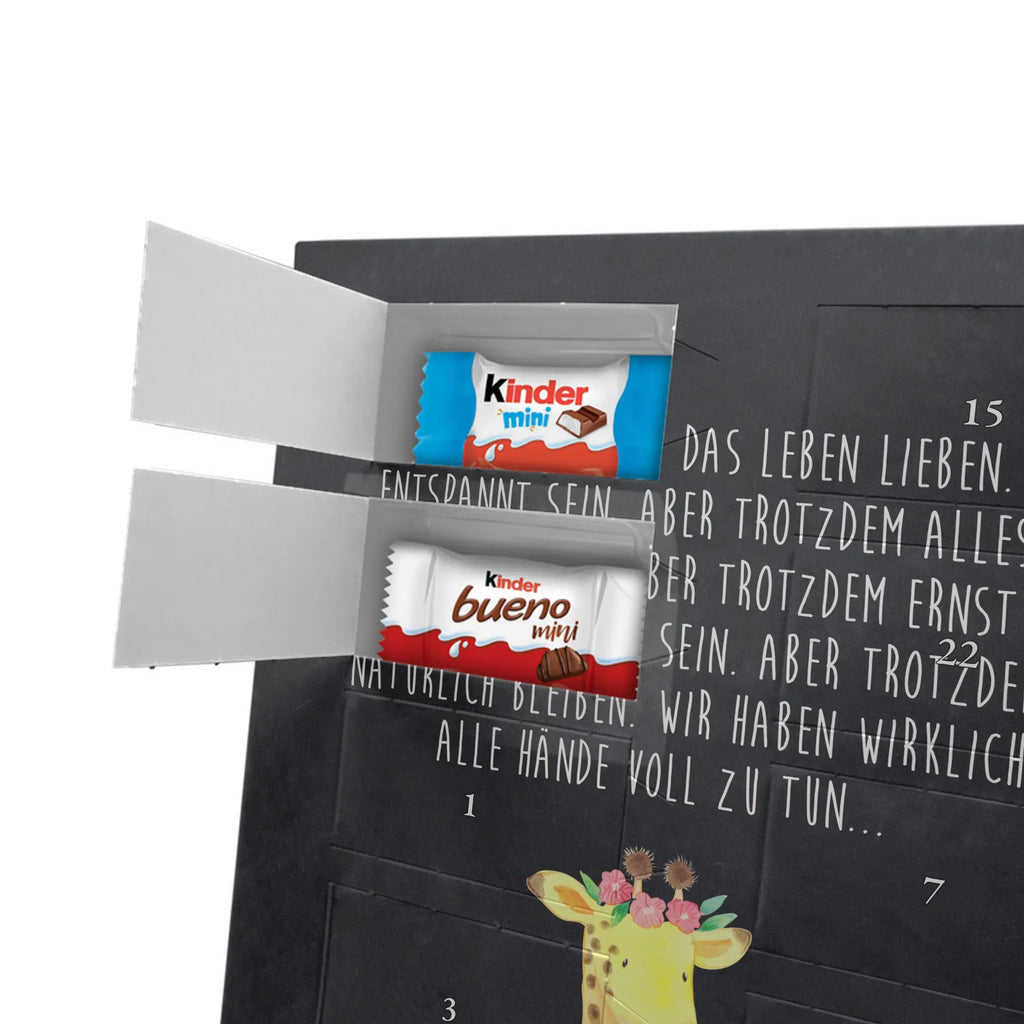 Personalisierter Schoko Foto Adventskalender Giraffe Blumenkranz Personalisierter Schoko Foto Adventskalender, Afrika, Wildtiere, Giraffe, Blumenkranz, Abenteurer, Selbstliebe, Freundin