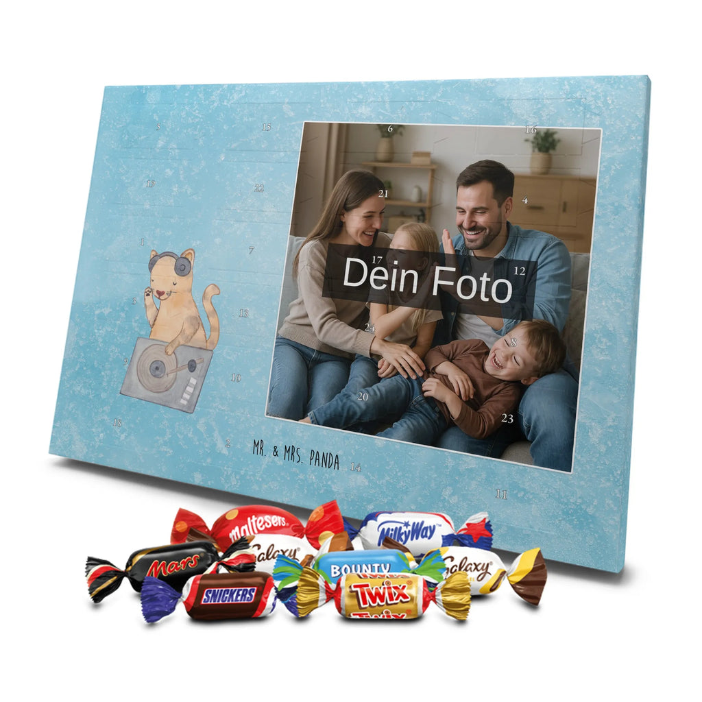 Personalisierter Schoko Foto Adventskalender Katze DJ Personalisierter Schoko Foto Adventskalender, Musikliebhaber, Geschenke Musiker, Instrumente, Tanzen, DJ, Club, Feiern, Katze, Disko