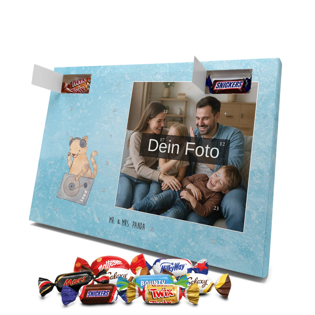 Personalisierter Schoko Foto Adventskalender Katze DJ Personalisierter Schoko Foto Adventskalender, Musikliebhaber, Geschenke Musiker, Instrumente, Tanzen, DJ, Club, Feiern, Katze, Disko