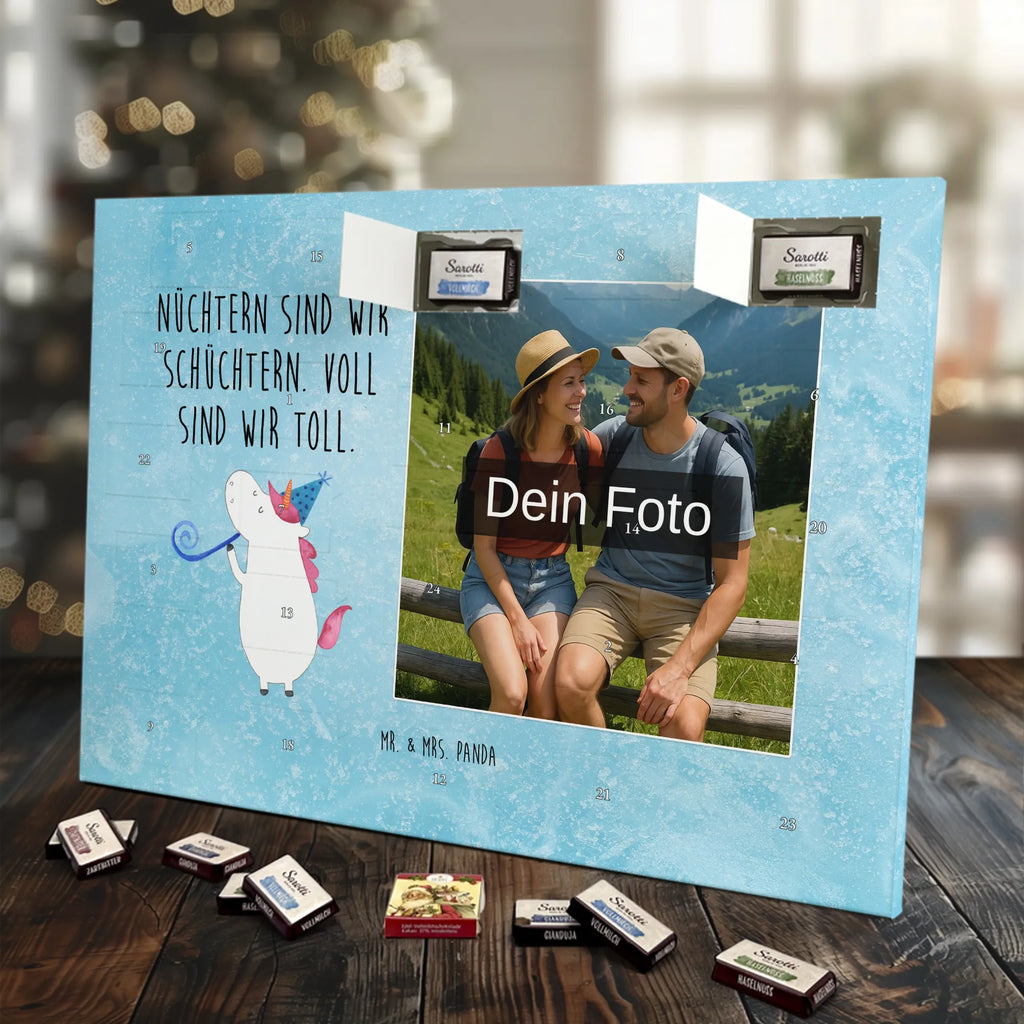 Personalisierter Schoko Foto Adventskalender Einhorn Party Personalisierter Schoko Foto Adventskalender, Unicorn, Einhorn, Einhörner, Einhorn Deko, Party, Alkohol, Geburtstag, Club, Glitzer, Fest, Konfetti, Feier, Disco