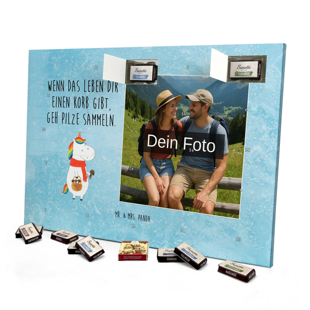 Personalisierter Schoko Foto Adventskalender Einhorn Pilz Personalisierter Schoko Foto Adventskalender, Unicorn, Einhorn, Einhörner, Einhorn Deko, Liebeskummer, Pilze, Pilzsammler, Spruch, Motivation