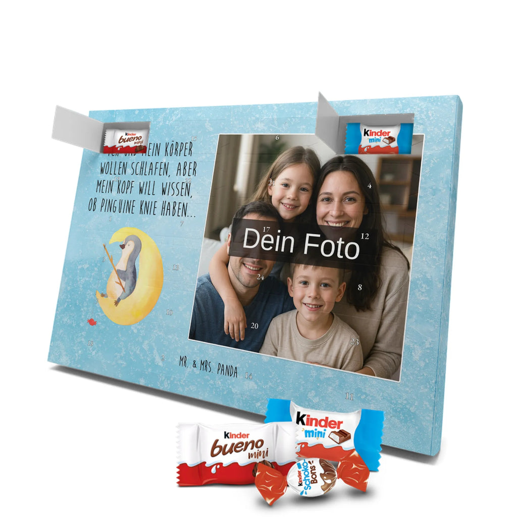 Personalisierter Schoko Foto Adventskalender Pinguin Mond Personalisierter Schoko Foto Adventskalender, Pinguin, Pinguine, Schlafzimmer, Einschlafen, Nachtruhe, Spruch, Gästezimmer, schlafen, Schlafstörungen