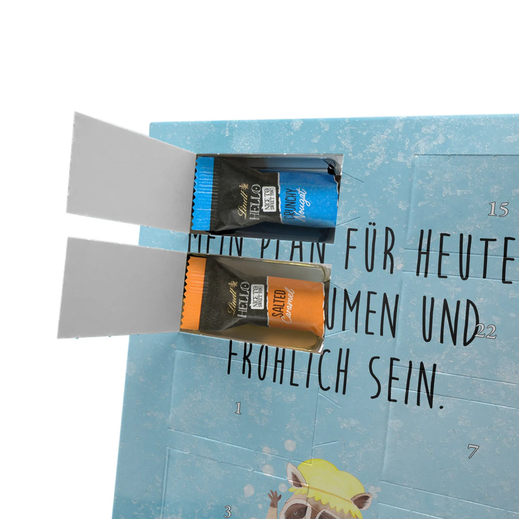 Personalisierter Schoko Foto Adventskalender Waschbär Personalisierter Schoko Foto Adventskalender, Gute Laune, Lustige Sprüche, Tiere, Tiermotive, Waschen, Seifenblasen, Fröhlich, Plan, Tagträumen, Waschbär