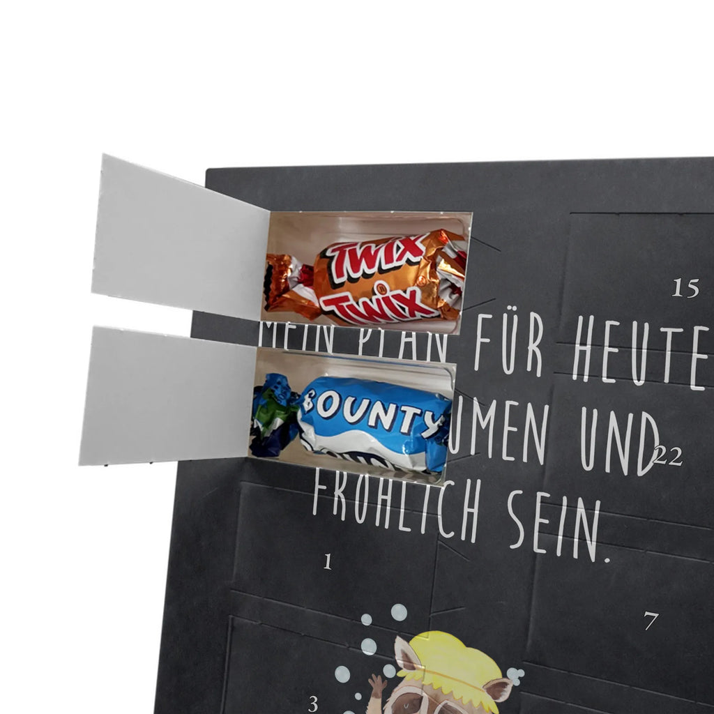 Personalisierter Schoko Foto Adventskalender Waschbär Personalisierter Schoko Foto Adventskalender, Gute Laune, Lustige Sprüche, Tiere, Tiermotive, Waschen, Seifenblasen, Fröhlich, Plan, Tagträumen, Waschbär