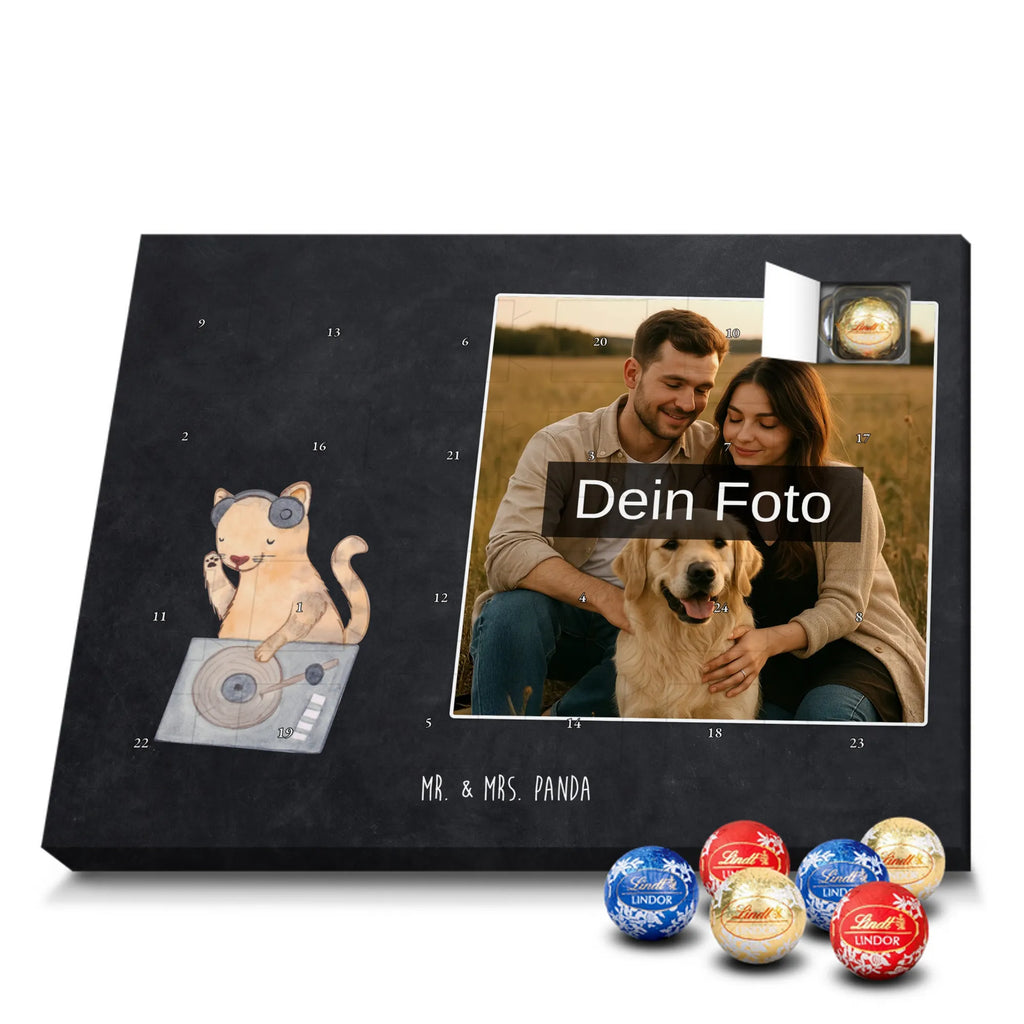 Personalisierter Schoko Foto Adventskalender Katze DJ Personalisierter Schoko Foto Adventskalender, Musikliebhaber, Geschenke Musiker, Instrumente, Tanzen, DJ, Club, Feiern, Katze, Disko