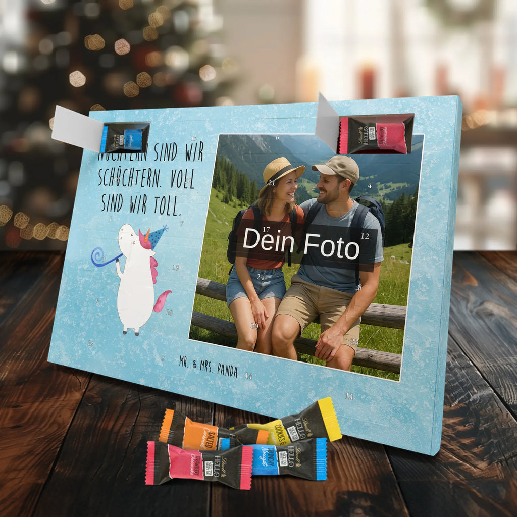 Personalisierter Schoko Foto Adventskalender Einhorn Party Personalisierter Schoko Foto Adventskalender, Unicorn, Einhorn, Einhörner, Einhorn Deko, Party, Alkohol, Geburtstag, Club, Glitzer, Fest, Konfetti, Feier, Disco