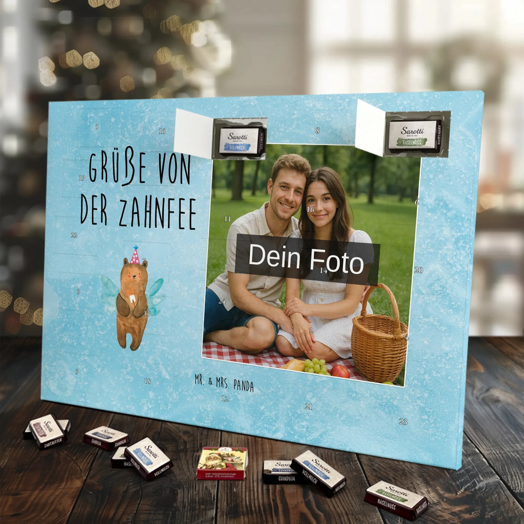Personalisierter Schoko Foto Adventskalender Bär Zahnfee Personalisierter Schoko Foto Adventskalender, Teddybär, Teddy, Bär, Fee, Zahnfee, Milchzahn, Erster Zahn