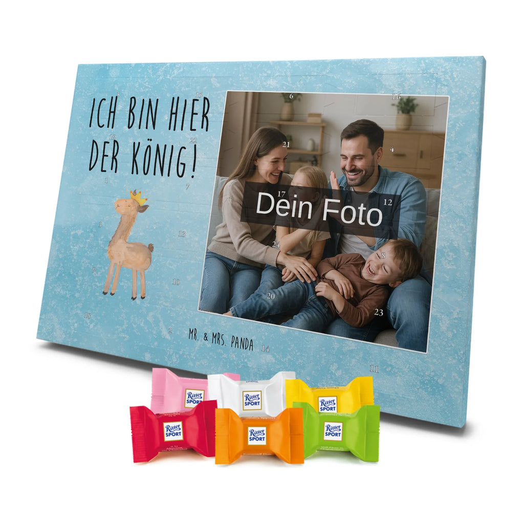  lama Król Personalisierter Schoko Foto Adventskalender, Alpaka, Lama, Mama, Freundin, Abi, Abitur, Kollegin, Büro Kollege, Papa, Lamas, König, Königin, Vorgesetzter, Chef