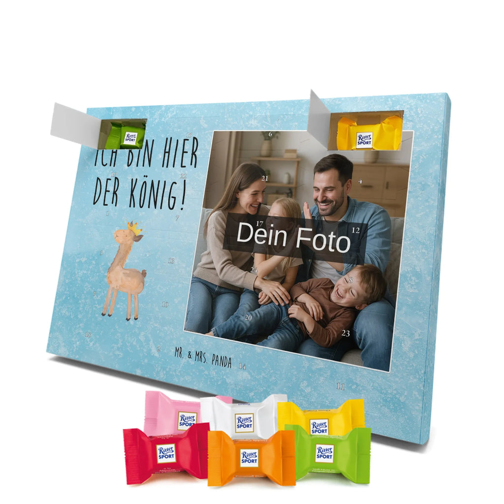  lama Król Personalisierter Schoko Foto Adventskalender, Alpaka, Lama, Mama, Freundin, Abi, Abitur, Kollegin, Büro Kollege, Papa, Lamas, König, Königin, Vorgesetzter, Chef