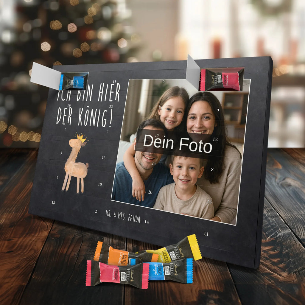  lama Król Personalisierter Schoko Foto Adventskalender, Alpaka, Lama, Mama, Freundin, Abi, Abitur, Kollegin, Büro Kollege, Papa, Lamas, König, Königin, Vorgesetzter, Chef