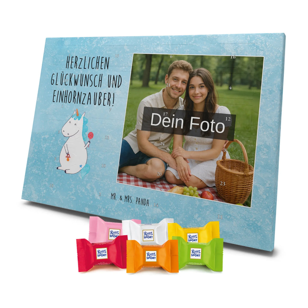 Personalisierter Schoko Foto Adventskalender Einhorn Baby Personalisierter Schoko Foto Adventskalender, Unicorn, Einhorn, Einhörner, Einhorn Deko, Babyglück, Schnuller, Erstes Kind, Mutter, Party, Geburt, Geburtstag, Eltern, Kind, Nachwuchs, Baby