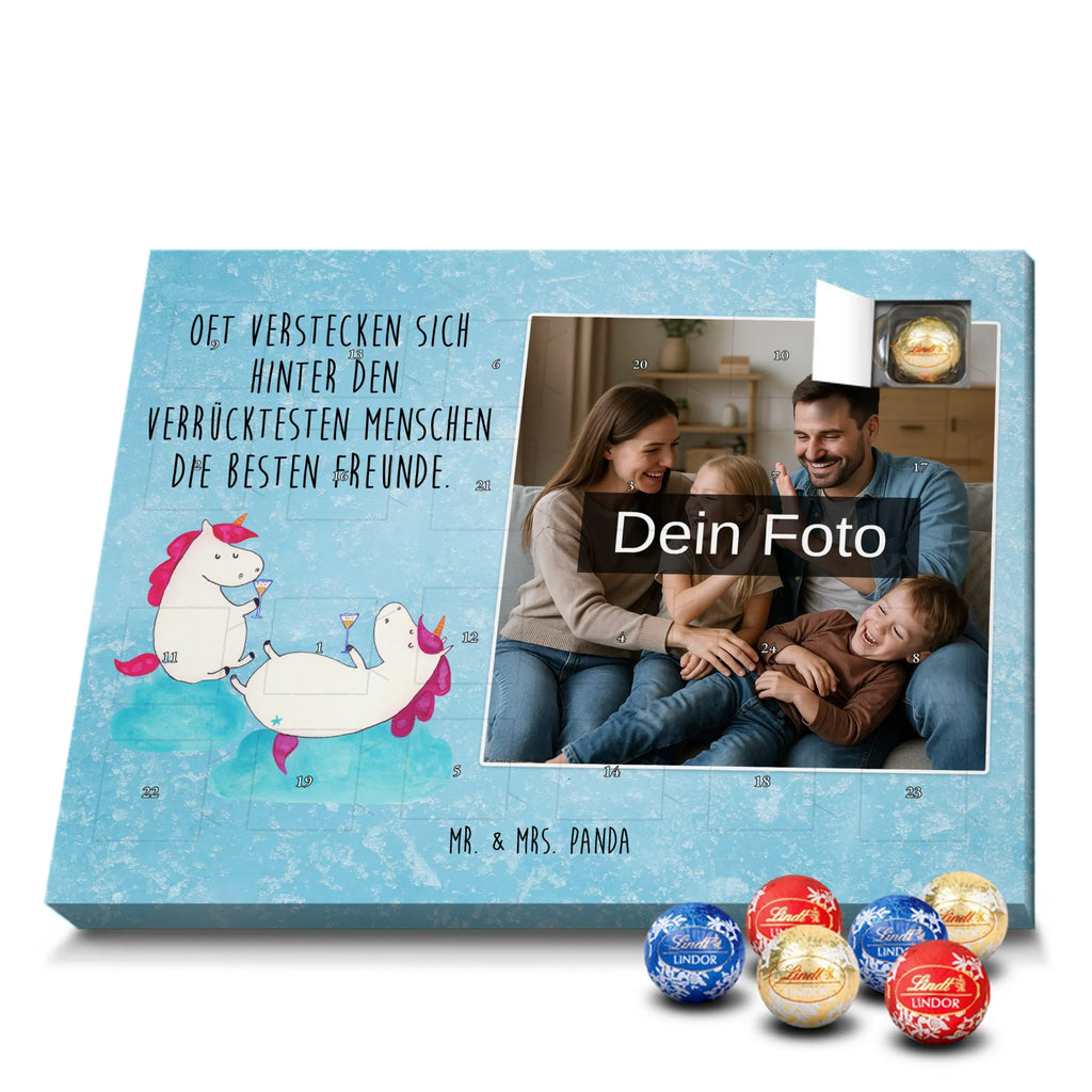Personalisierter Schoko Foto Adventskalender Einhorn Sekt Personalisierter Schoko Foto Adventskalender, Unicorn, Einhorn, Einhörner, Einhorn Deko, BFF, Freundin, Party, Mädelsabend, Freundinnen, Anstoßen, Spaß, Korken, Beste, Sekt
