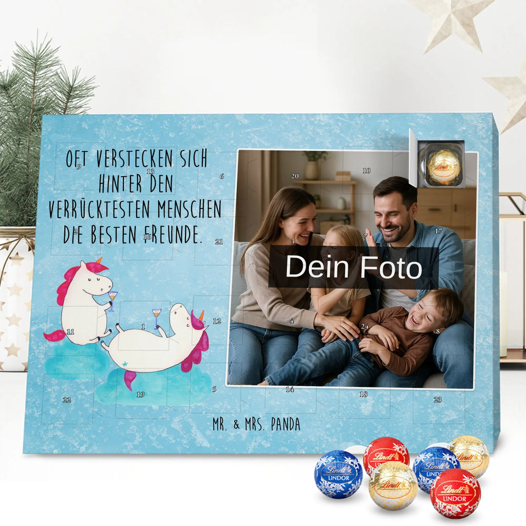 Personalisierter Schoko Foto Adventskalender Einhorn Sekt Personalisierter Schoko Foto Adventskalender, Unicorn, Einhorn, Einhörner, Einhorn Deko, BFF, Freundin, Party, Mädelsabend, Freundinnen, Anstoßen, Spaß, Korken, Beste, Sekt