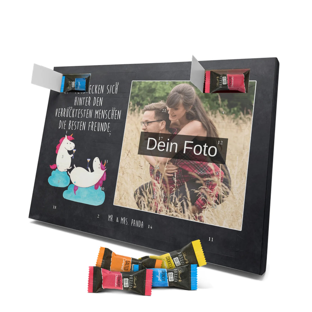 Personalisierter Schoko Foto Adventskalender Einhorn Sekt Personalisierter Schoko Foto Adventskalender, Unicorn, Einhorn, Einhörner, Einhorn Deko, BFF, Freundin, Party, Mädelsabend, Freundinnen, Anstoßen, Spaß, Korken, Beste, Sekt