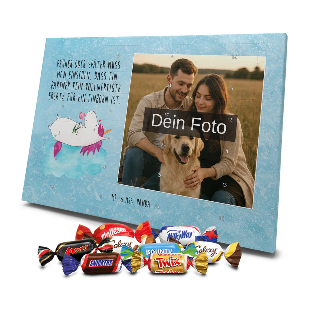 Personalisierter Schoko Foto Adventskalender Einhorn Verliebt Personalisierter Schoko Foto Adventskalender, Unicorn, Einhorn, Einhörner, Einhorn Deko, Liebesbeweis, Verliebt, Wolke, Liebe, Freundin