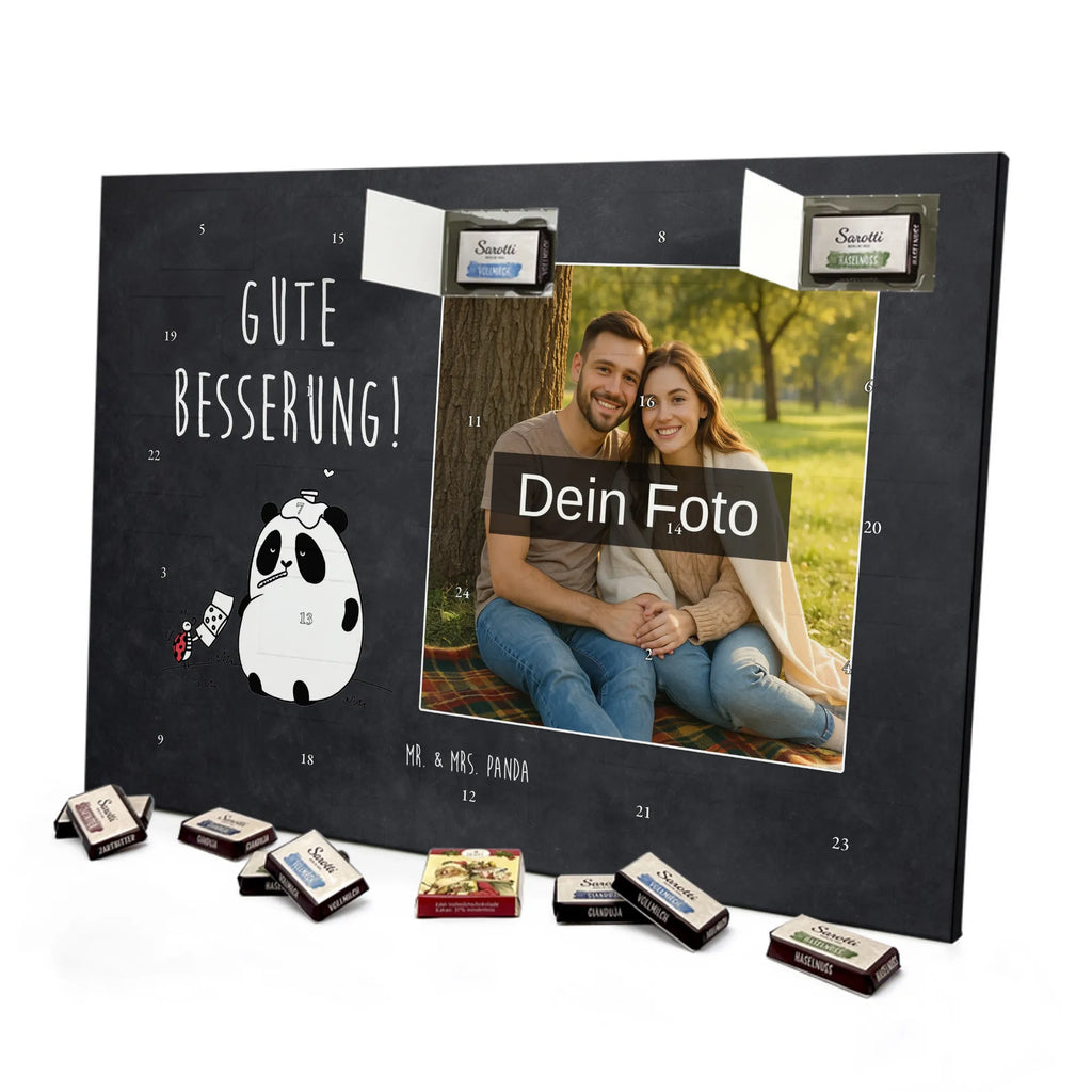  Panda Get well soon Personalisierter Schoko Foto Adventskalender
