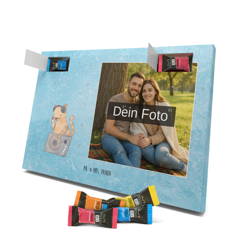 Personalisierter Schoko Foto Adventskalender Katze DJ Personalisierter Schoko Foto Adventskalender, Musikliebhaber, Geschenke Musiker, Instrumente, Tanzen, DJ, Club, Feiern, Katze, Disko