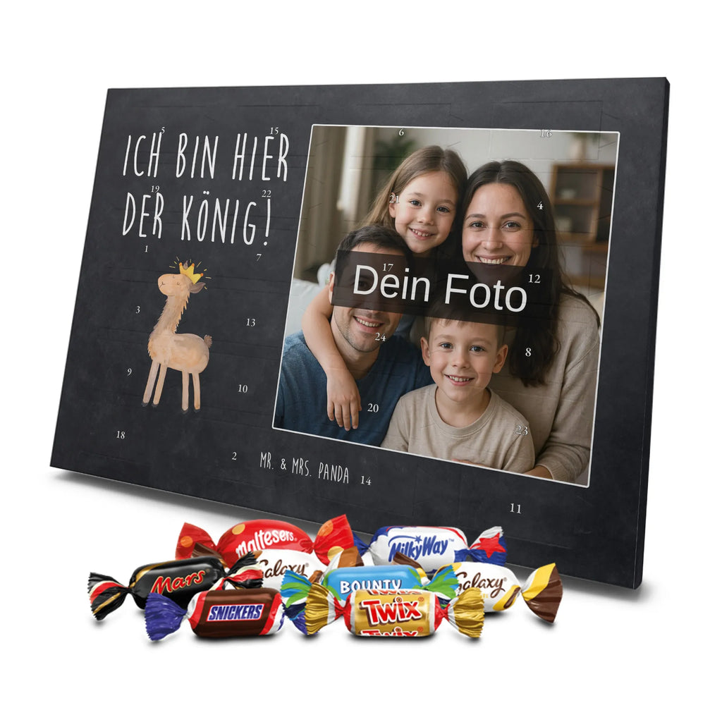  lama Król Personalisierter Schoko Foto Adventskalender, Alpaka, Lama, Mama, Freundin, Abi, Abitur, Kollegin, Büro Kollege, Papa, Lamas, König, Königin, Vorgesetzter, Chef