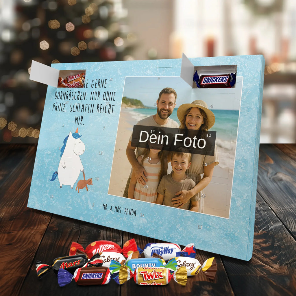 Personalisierter Schoko Foto Adventskalender Einhorn Teddy Personalisierter Schoko Foto Adventskalender, Unicorn, Einhorn, Einhörner, Einhorn Deko, schlafen, Bett, Singleleben, Freundin, Single, Gute Nacht, Träumen
