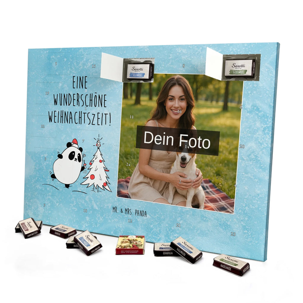  Panda Christmas Time Personalisierter Schoko Foto Adventskalender