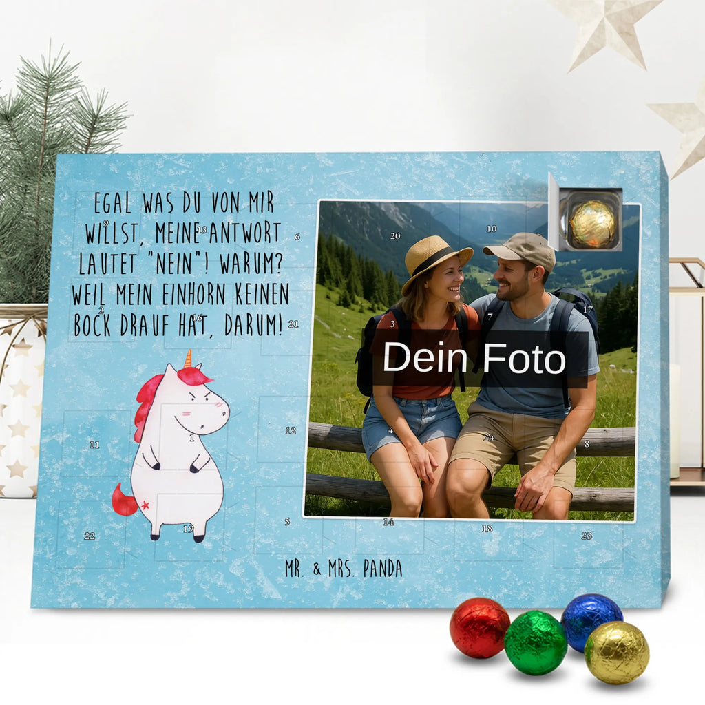 Personalisierter Schoko Foto Adventskalender Einhorn Wut Personalisierter Schoko Foto Adventskalender, Unicorn, Einhorn, Einhörner, Einhorn Deko, Arbeit, Ansage, Nein, Büro, wütend, Lustlos, Geschenk, Lustig, Realität, Dumme Fragen, Spaß