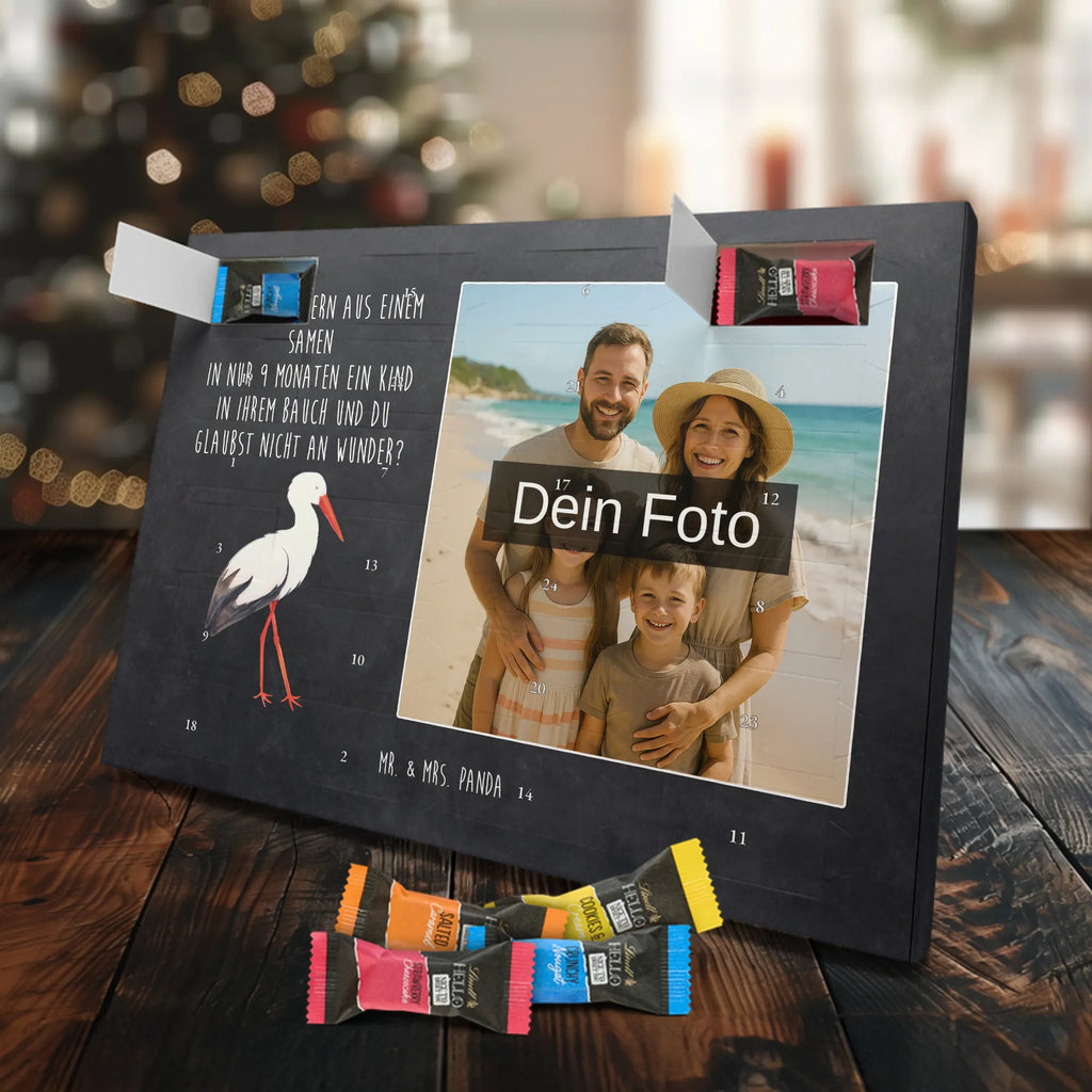 Personalisierter Schoko Foto Adventskalender Storch Personalisierter Schoko Foto Adventskalender, Gute Laune, Lustige Sprüche, Tiere, Tiermotive, Mütter, Störche, Schwangerschaft, Schwanger, Mutter, Storch, Babybauch, Mutter Werden, Geburt, Baby