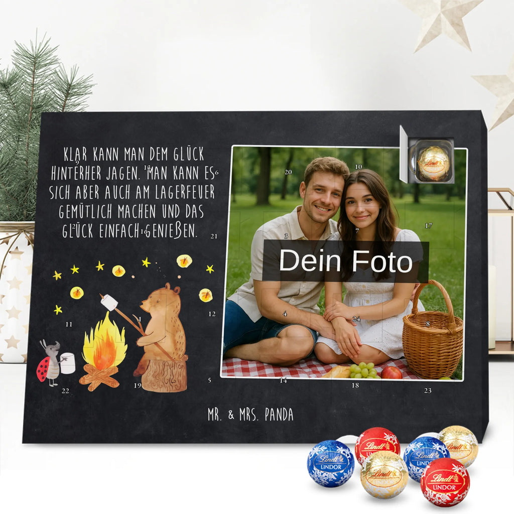 Personalisierter Schoko Foto Adventskalender Bär & Marienkäfer Lagerfeuer Personalisierter Schoko Foto Adventskalender, Teddybär, Teddy, Bär, Lagerfeuer