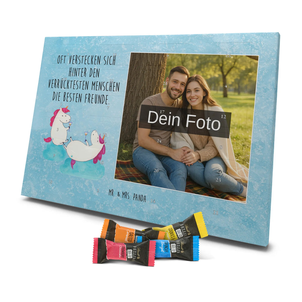 Personalisierter Schoko Foto Adventskalender Einhorn Sekt Personalisierter Schoko Foto Adventskalender, Unicorn, Einhorn, Einhörner, Einhorn Deko, BFF, Freundin, Party, Mädelsabend, Freundinnen, Anstoßen, Spaß, Korken, Beste, Sekt