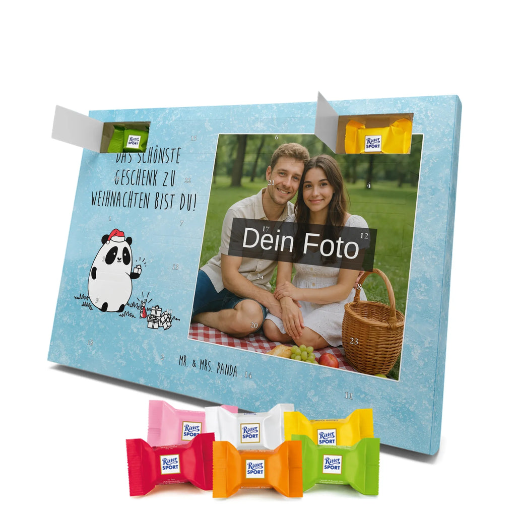  Panda Prezent świąteczny Personalisierter Schoko Foto Adventskalender