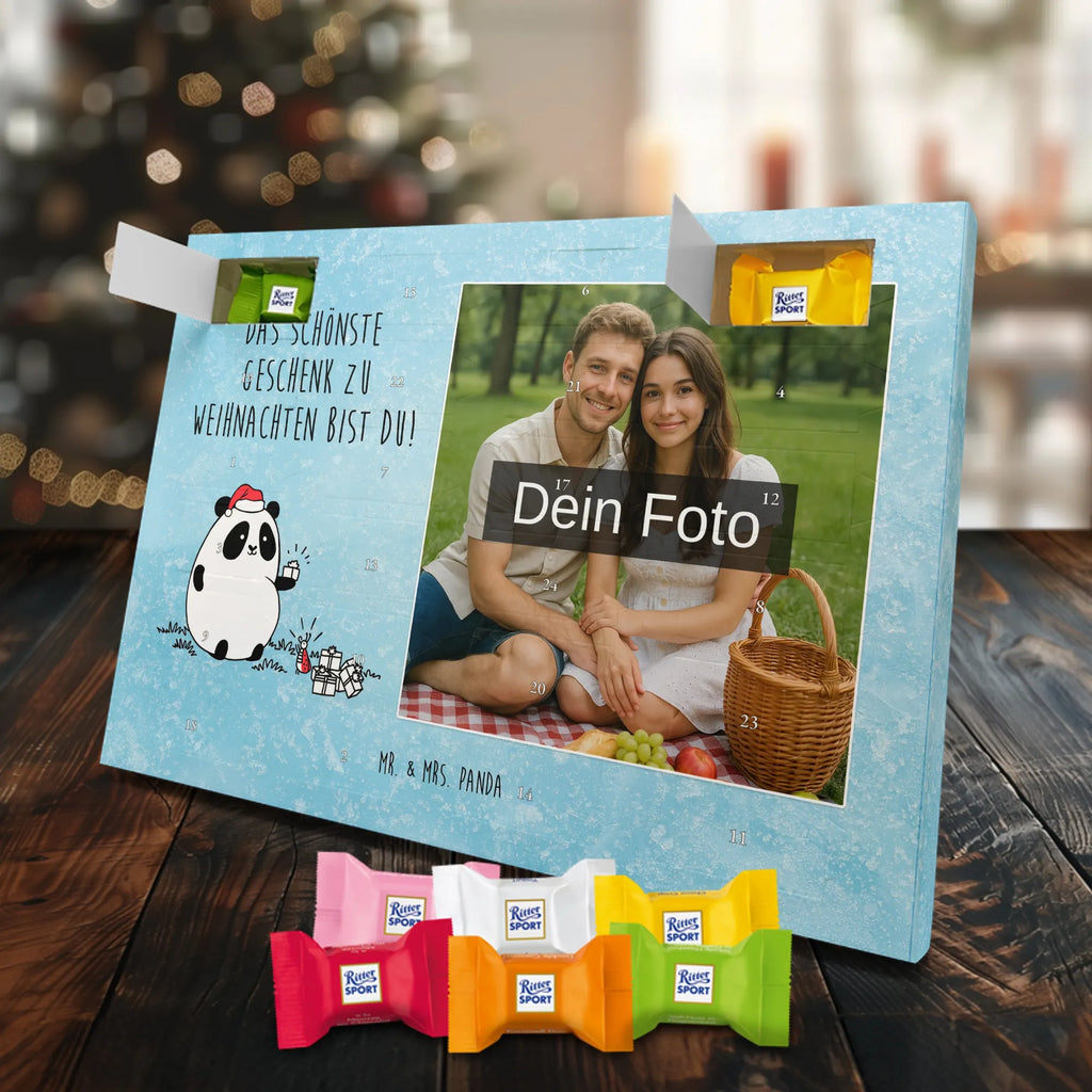  Panda Prezent świąteczny Personalisierter Schoko Foto Adventskalender