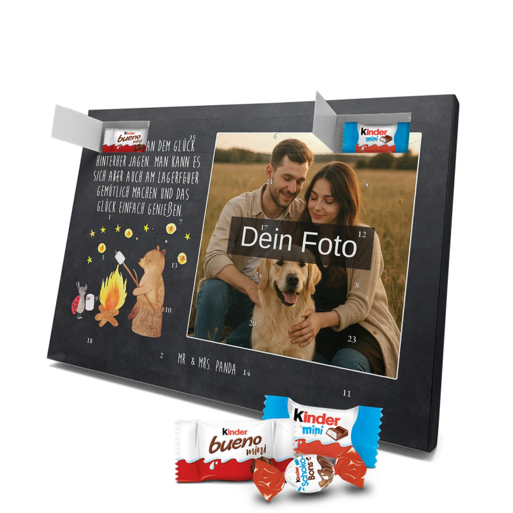 Personalisierter Schoko Foto Adventskalender Bär & Marienkäfer Lagerfeuer Personalisierter Schoko Foto Adventskalender, Teddybär, Teddy, Bär, Lagerfeuer