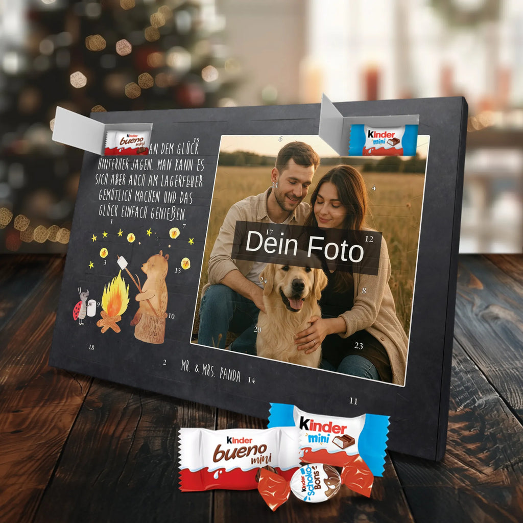 Personalisierter Schoko Foto Adventskalender Bär & Marienkäfer Lagerfeuer Personalisierter Schoko Foto Adventskalender, Teddybär, Teddy, Bär, Lagerfeuer