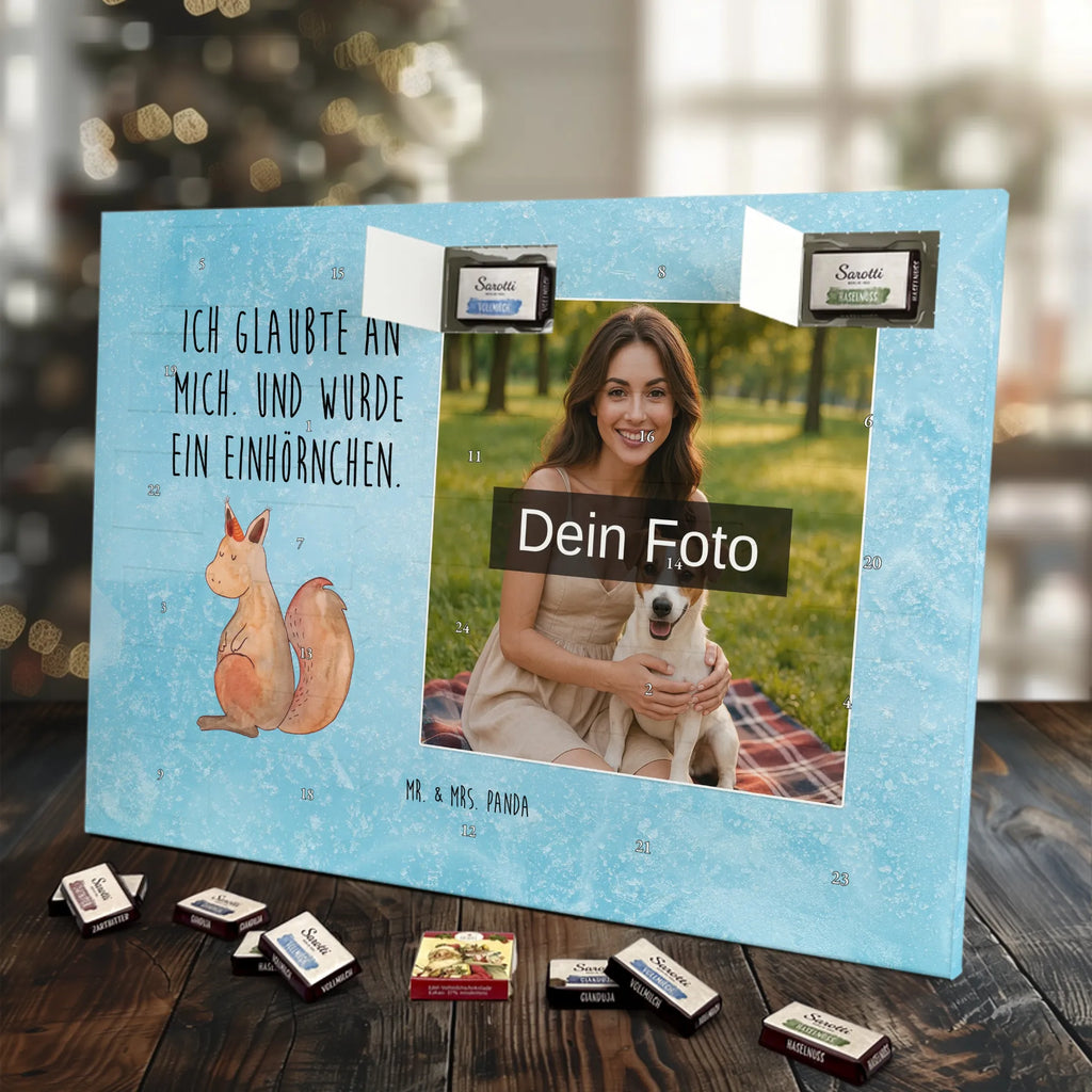 Personalisierter Schoko Foto Adventskalender Einhorn Glauben Personalisierter Schoko Foto Adventskalender, Unicorn, Einhorn, Einhörner, Einhorn Deko, Eichhorn, Einhörnchen, Eichhörnchen
