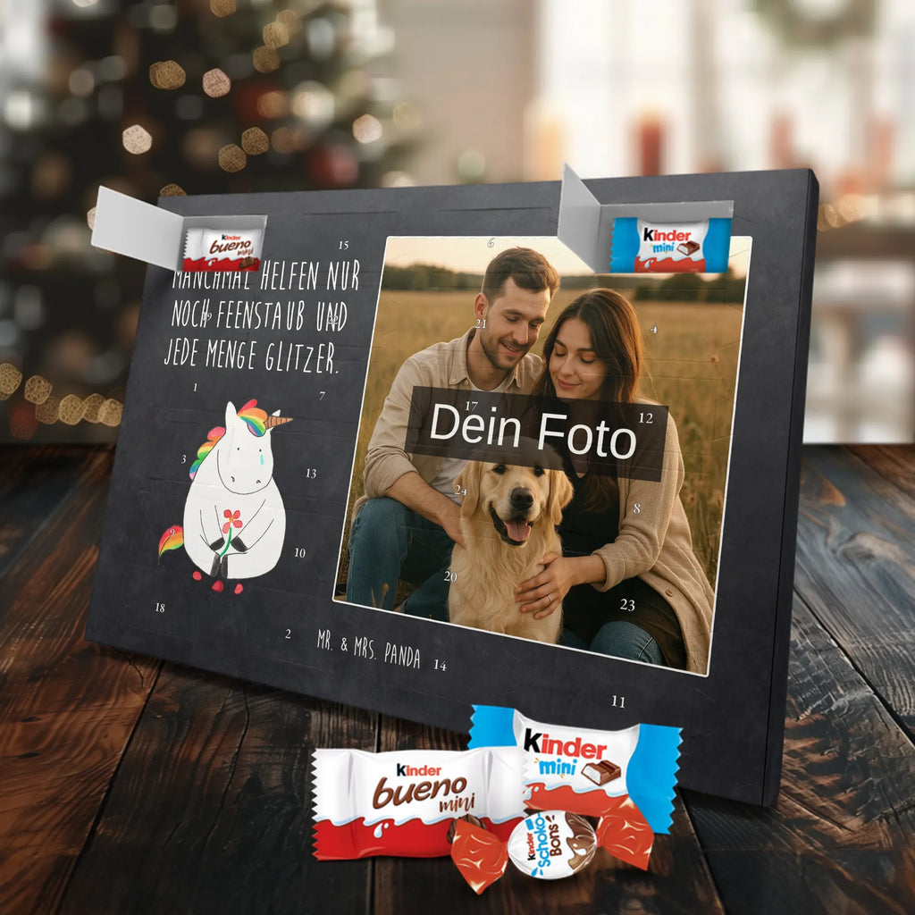 Personalisierter Schoko Foto Adventskalender Einhorn Traurig Personalisierter Schoko Foto Adventskalender, Unicorn, Einhorn, Einhörner, Einhorn Deko, Liebe, Blume, Glitzer, Trösten. Freundschaft, Trauer, Freunde, Grußkarte